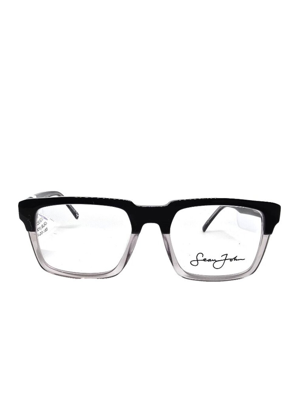 Sean John Black & Clear Rectangle Eyeglass Frames SJO5167VWM 55-20-155